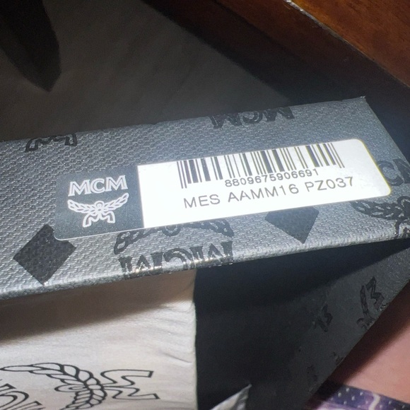 MCM Women Soft Pink Diagonal Script Slides Size 37 - Picture 9 of 11